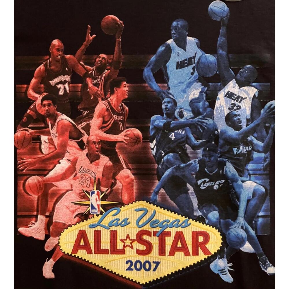 2007 Nba All-Star Game Shirt Las Vegas Kobe Bryant Lebron James Deadstock Nwt